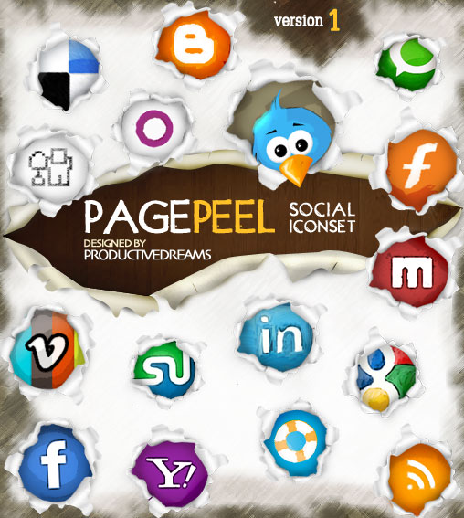 free image. PagePeel � A Free Social Media Iconset