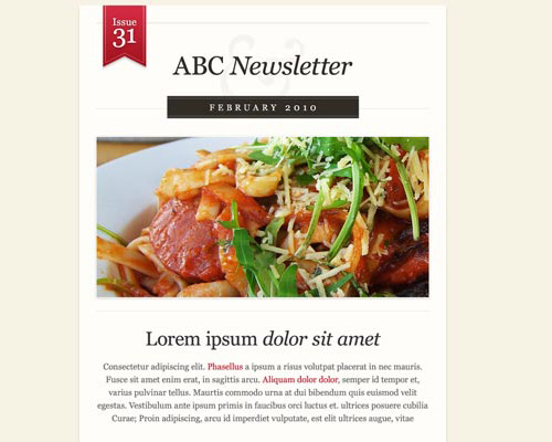 email template free abc newsletter